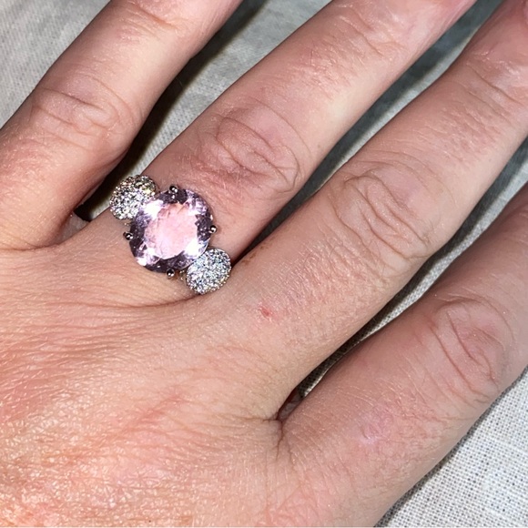 💕 Gorgeous Pink Kunzite Handcrafted 925 Silver vintage-look ring - Picture 7 of 13